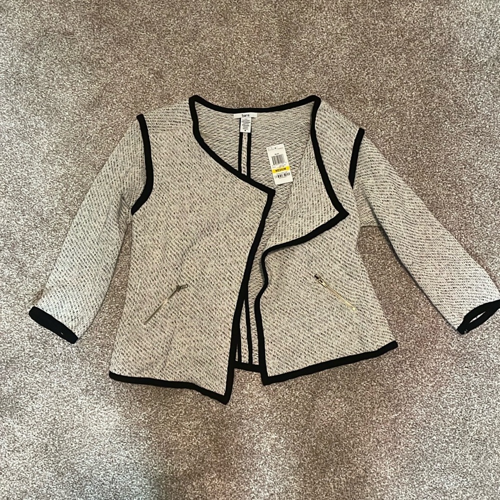 Gray + black blazer
